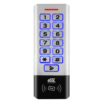 eSSL JS-34 Standalone RFID Access Control System - IP66 weatherproof metal casing, backlit keypad